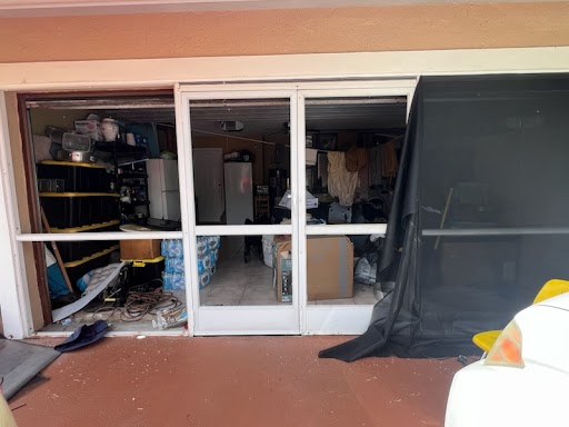 Before - Damaged screen doors