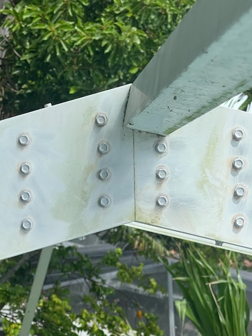 Steel plate joint detail